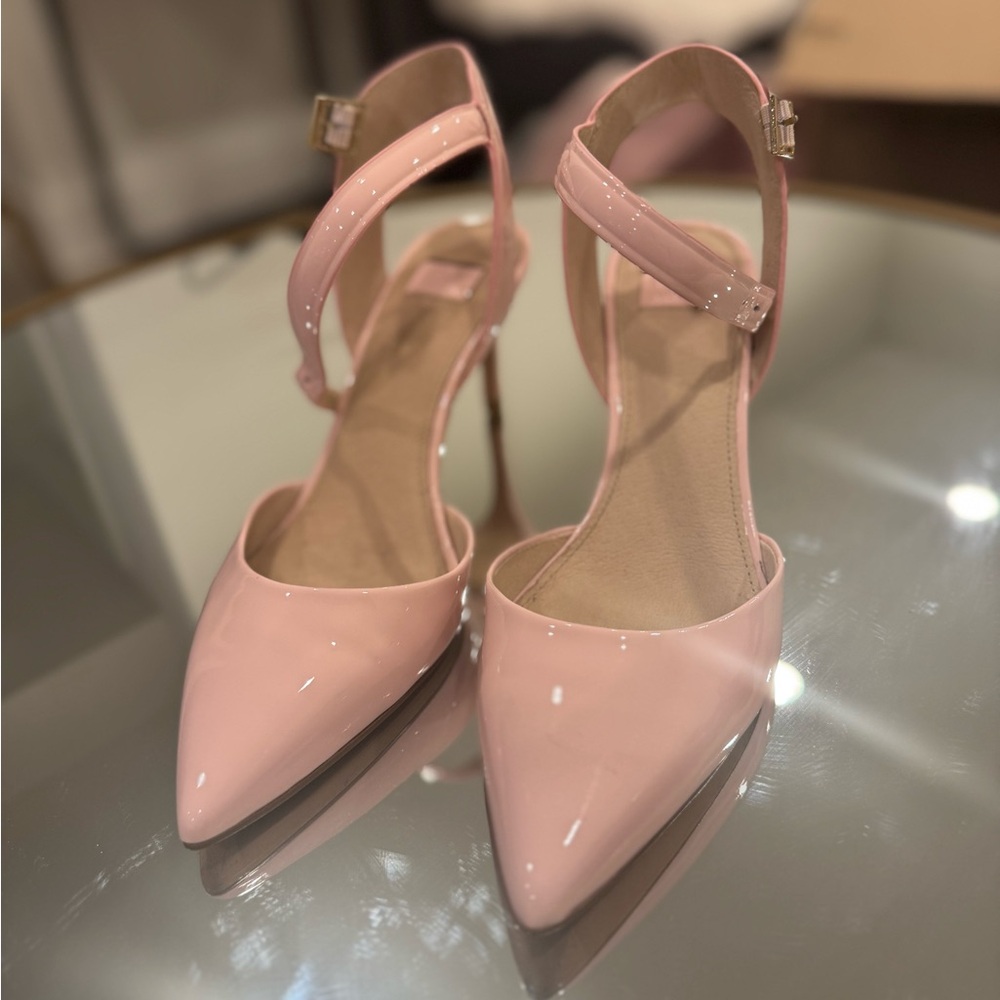 Elegant Pink Patent Leather Women's Heels